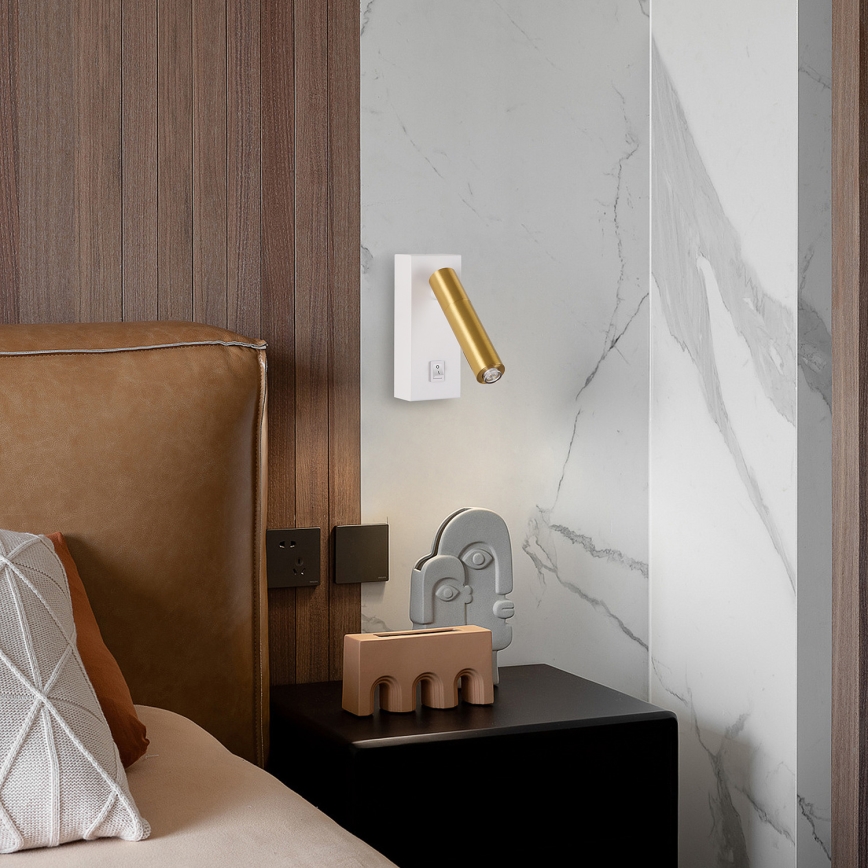 Brilagi - Foco de parede LED com regulação MAYA 1xG9/4W/230V branco/dourado 2700-6500K Wi-Fi Tuya