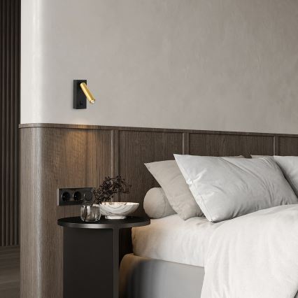 Brilagi - Foco de parede LED com regulação MAYA 1xG9/4W/230V preto/dourado 2700-6500K Wi-Fi Tuya