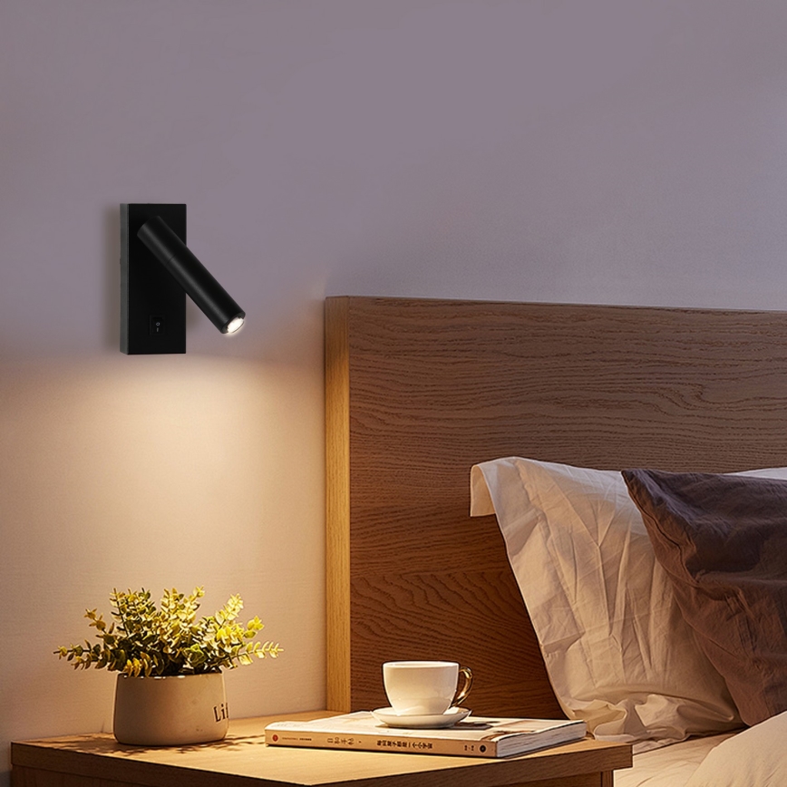 Brilagi - Foco de parede LED com regulação MAYA 1xG9/4W/230V preto 2700-6500K Wi-Fi Tuya