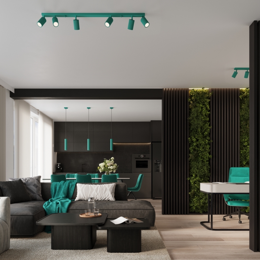 Brilagi - Foco de parede LED CRESTO 1xGU10/10W/230V turquesa