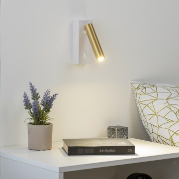 Brilagi - Foco de parede LED MAYA LED/3W/230V 4000K branco/dourado