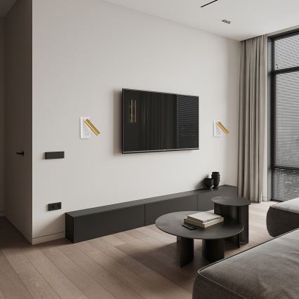 Brilagi - Foco de parede LED MAYA LED/3W/230V 4000K branco/dourado