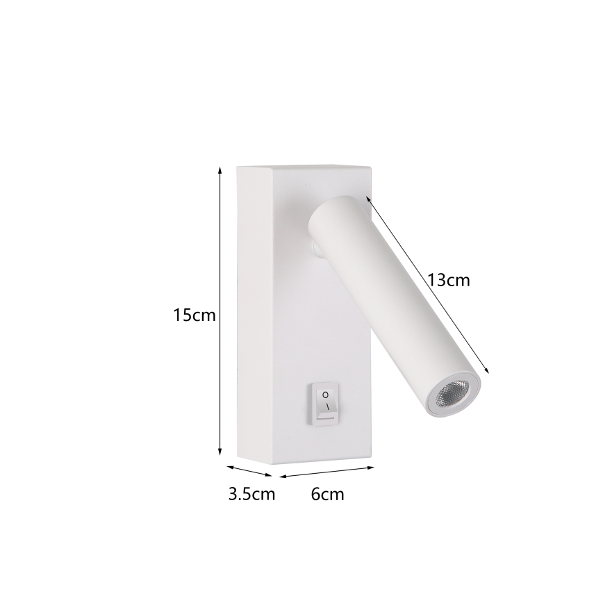 Brilagi - Foco de parede LED MAYA LED/3W/230V 4000K branco