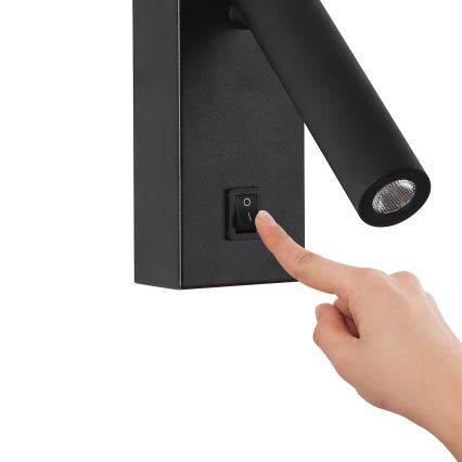 Brilagi - Foco de parede LED MAYA LED/3W/230V 4000K preto