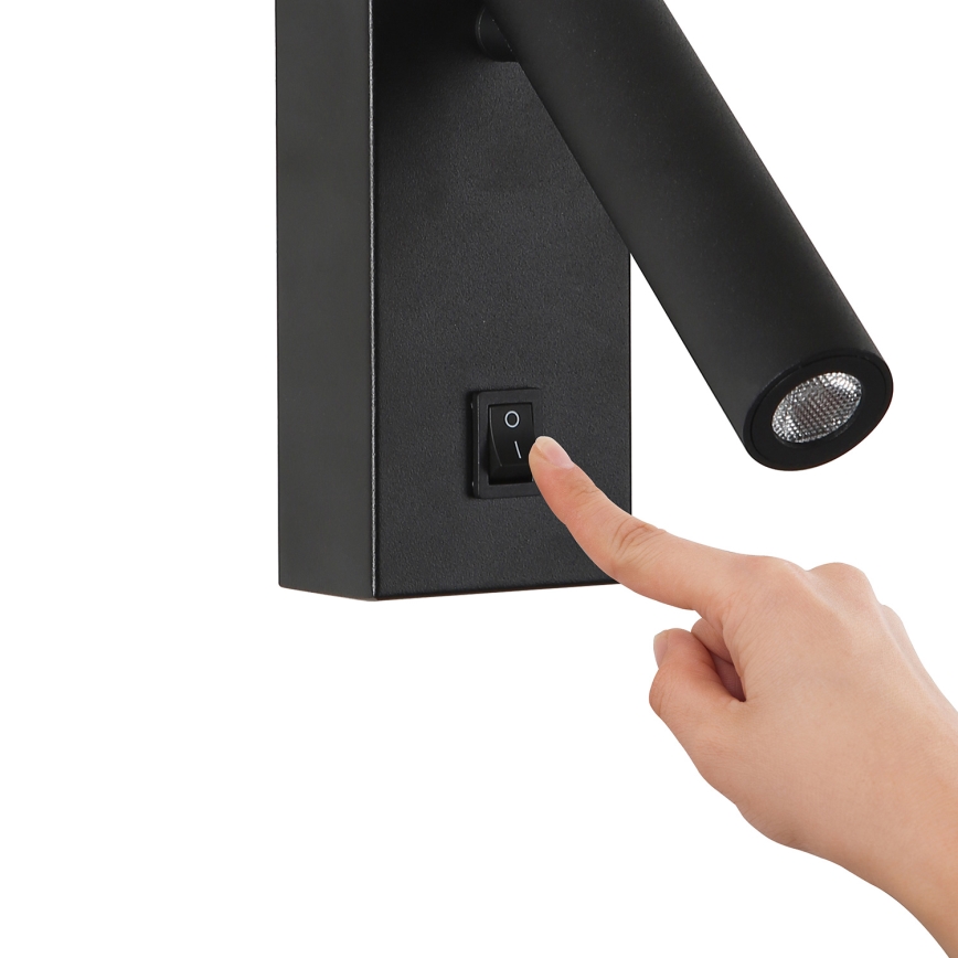 Brilagi - Foco de parede LED MAYA LED/3W/230V 4000K preto