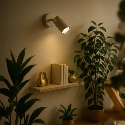 Brilagi - Foco de parede POKER 1xGU10/25W/230V bege/dourado