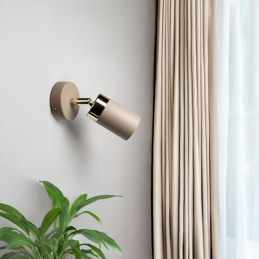 Brilagi - Foco de parede POKER 1xGU10/25W/230V bege/dourado