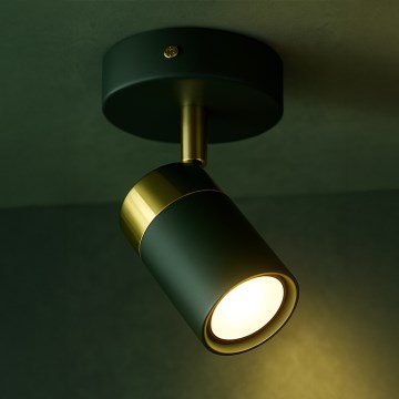 Brilagi - Foco de parede POKER 1xGU10/25W/230V verde/dourado