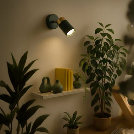 Brilagi - Foco de parede POKER 1xGU10/25W/230V verde/dourado