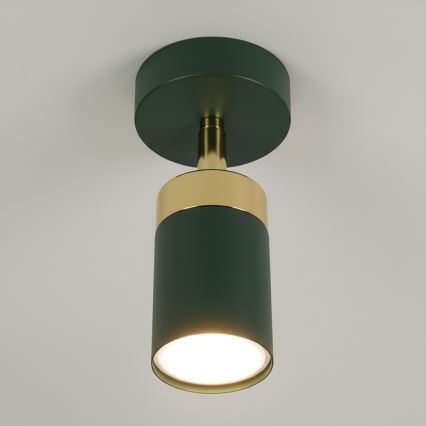 Brilagi - Foco de parede POKER 1xGU10/25W/230V verde/dourado