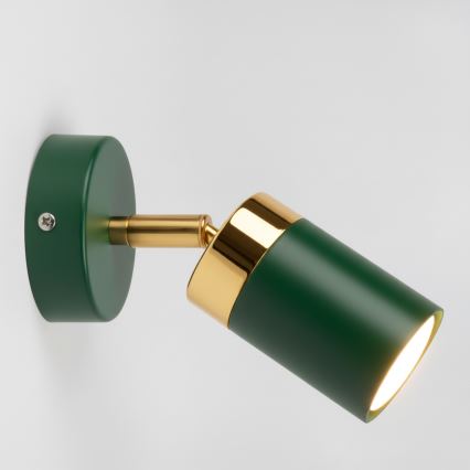 Brilagi - Foco de parede POKER 1xGU10/25W/230V verde/dourado