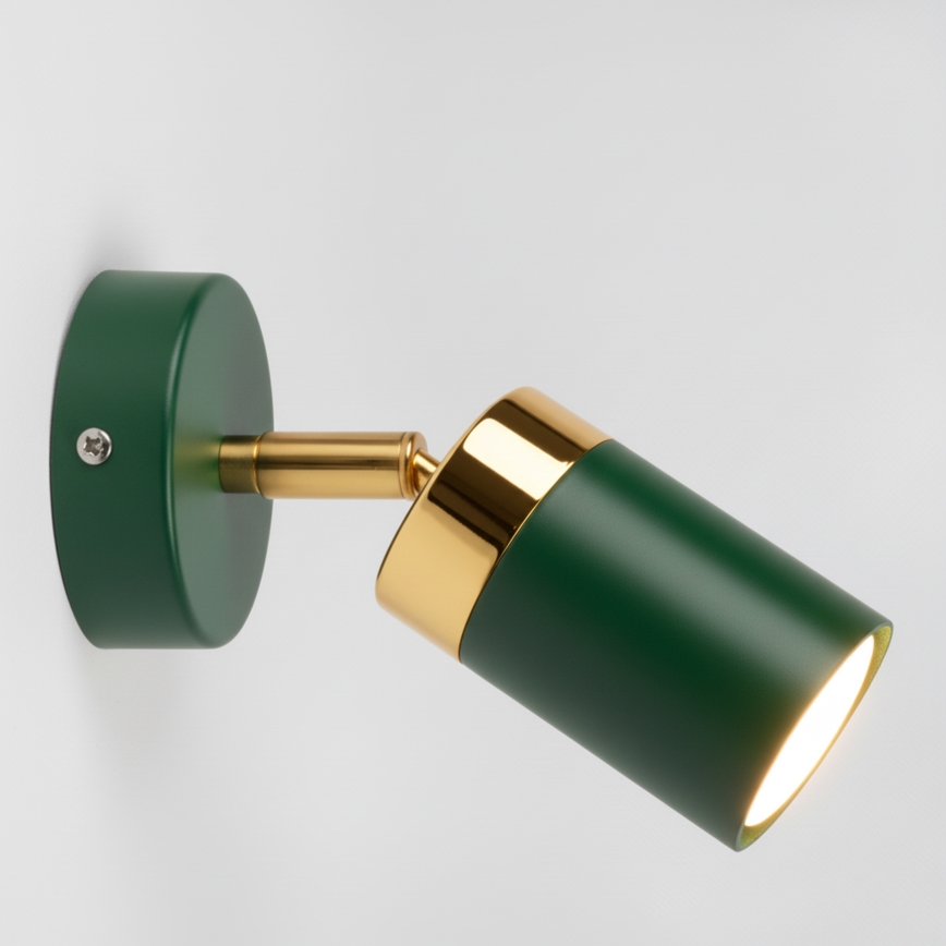Brilagi - Foco de parede POKER 1xGU10/25W/230V verde/dourado