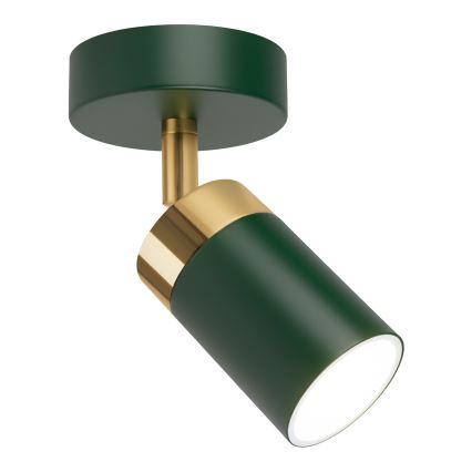 Brilagi - Foco de parede POKER 1xGU10/25W/230V verde/dourado