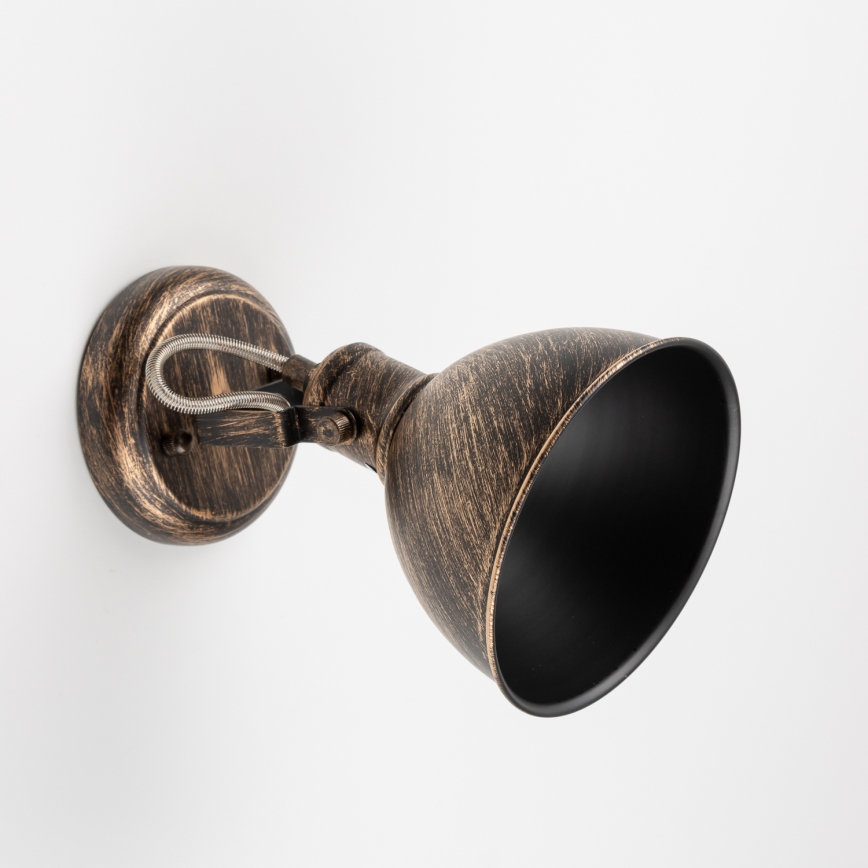 Brilagi - Foco de parede TECHNO 1xE27/60W/230V bronze/pátina