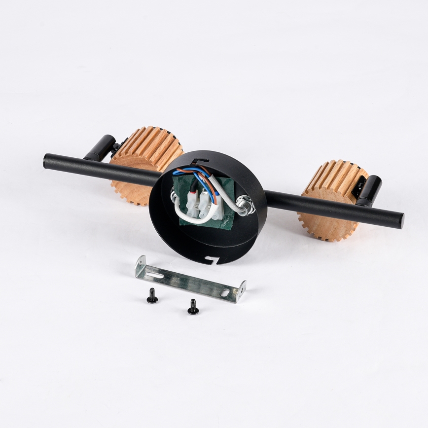 Brilagi - Foco Direcionável ODENSE 2xE14/10W/230V madeira/preto