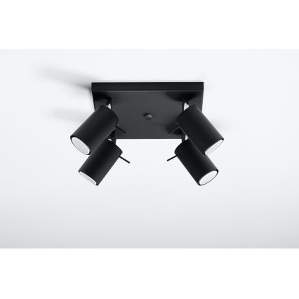 Brilagi -  Foco LED ASMUS 4xGU10/7W/230V preto