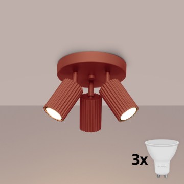 BRILAGI - Foco LED CRESTO 3xGU10/10W/230V laranja