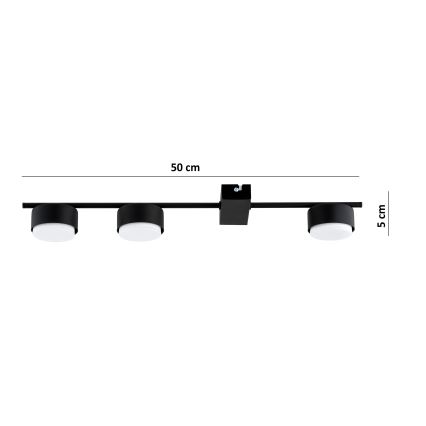 Brilagi - Foco LED MONO 3xGX53/13W/230V preto