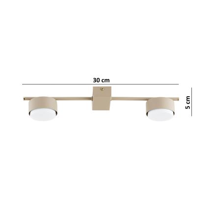 Brilagi - LED RGB+CCT Dimerizável foco embutido MONO 2xGX53/14W/230V 2700-6500K Wi-Fi Tuya bege