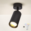 Brilagi - Foco LED RGBW dimerizável SELE 1xGU10/4,8W/230V 3000K preto + controlo remoto