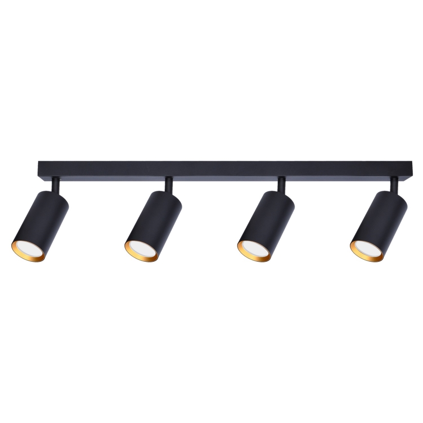 Brilagi - Spot LED RGBW regulável SELE 4xGU10/4,8W/230V 3000K preto/dourado + controlo remoto