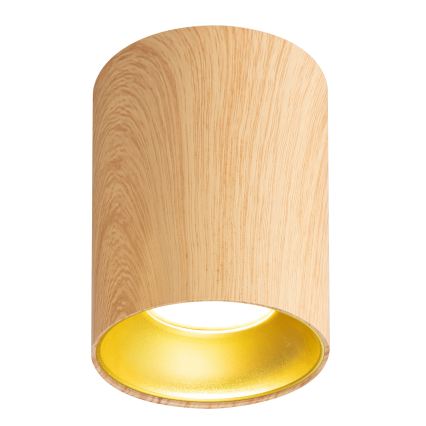 Brilagi - Spot LED RGBW regulável TRINE 1xGU10/4,8W/230V 3000K acabamento em carvalho + controlo remoto