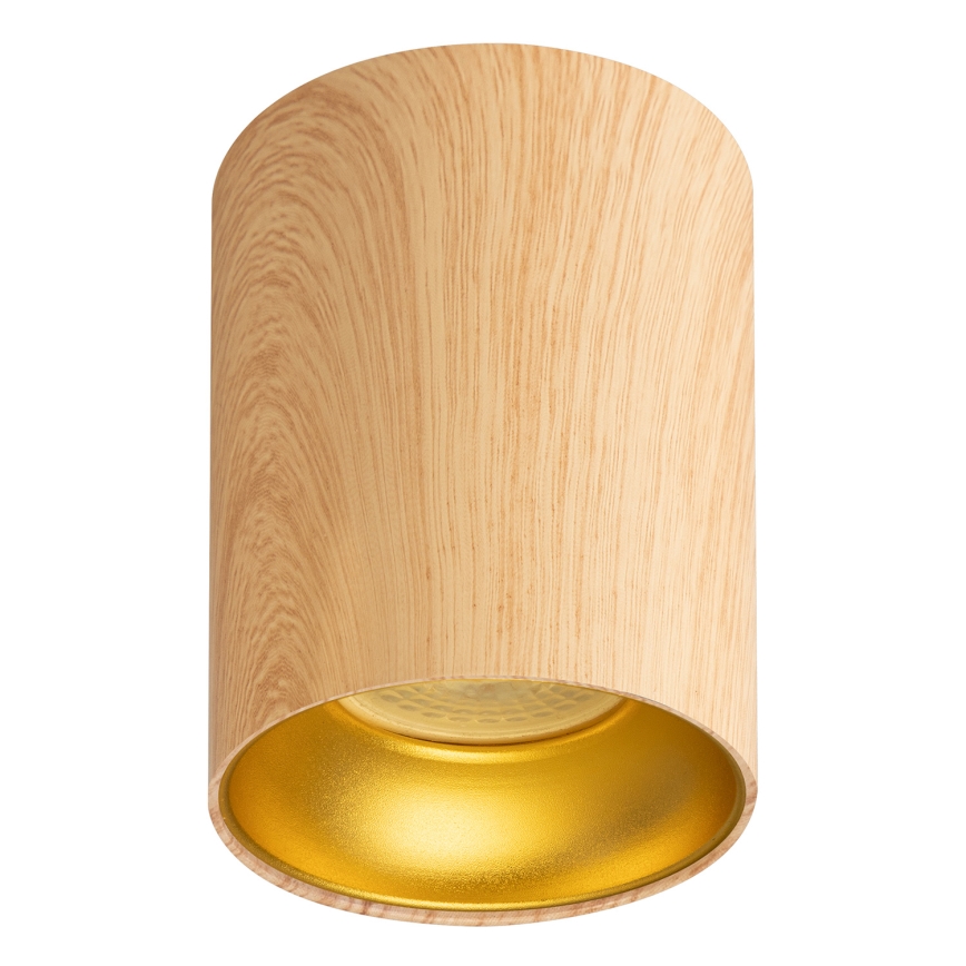 Brilagi - Spot LED RGBW regulável TRINE 1xGU10/6W/230V 3000K acabamento em carvalho + controlo remoto