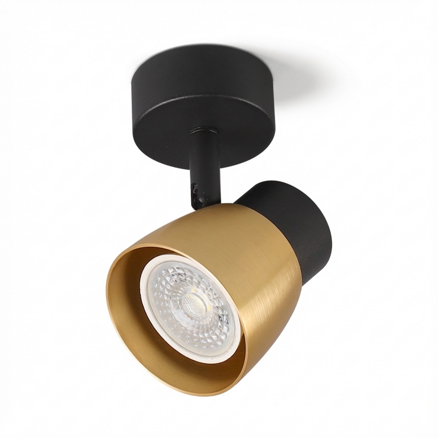 Brilagi - Foco LED RGBW regulável NUGGET 1xGU10/6W/230V preto/dourado