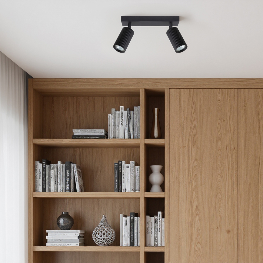 Brilagi - Spot LED RGBW regulável SELE MODERN 2xGU10/4,8W/230V 3000K preto + comando remoto