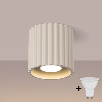 Brilagi - Foco LED SFERA 1xGU10/10W/230V diâmetro 10 cm creme