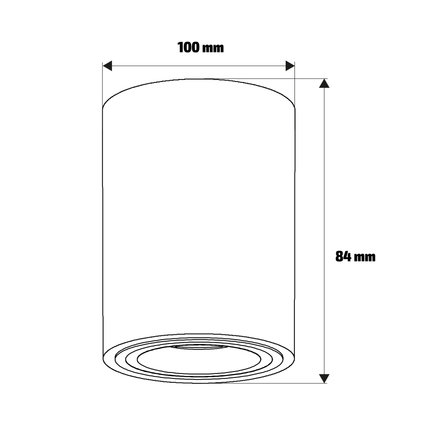 Brilagi - Foco MIA 1xGU10/30W/230V 100x80 mm bege
