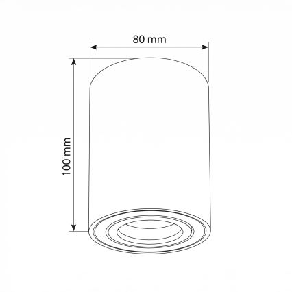 BRILAGI - Foco MIA 1xGU10/30W/230V 100x80 mm preto