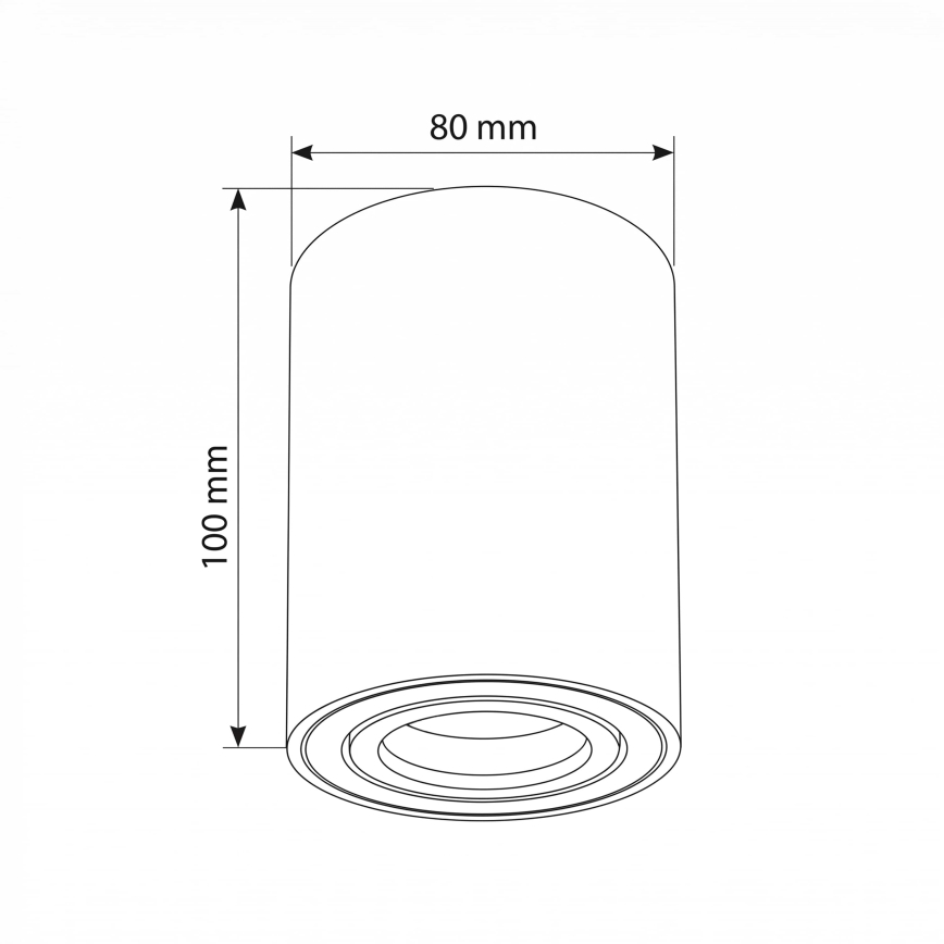 BRILAGI - Foco MIA 1xGU10/30W/230V 100x80 mm preto