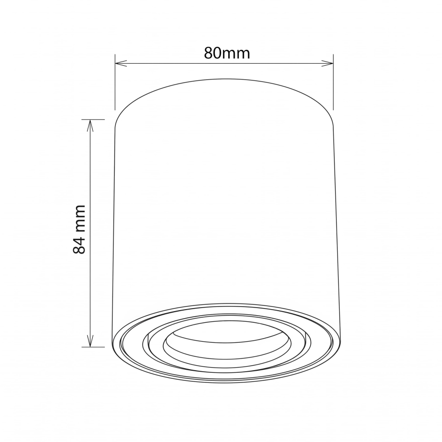 BRILAGI - Foco MIA 1xGU10/30W/230V 84x80 mm antracite