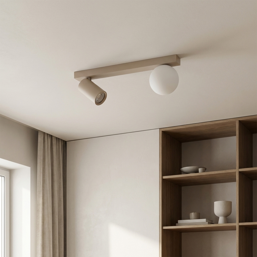 Brilagi - Foco orientável SELE BALL 1xGU10/30W/230V + 1xG9/10W bege