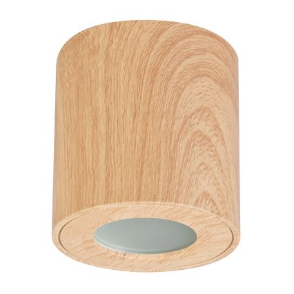 Brilagi - Foco para casa de banho MIA 1xGU10/30W/230V 84x80 mm decoração em carvalho IP44