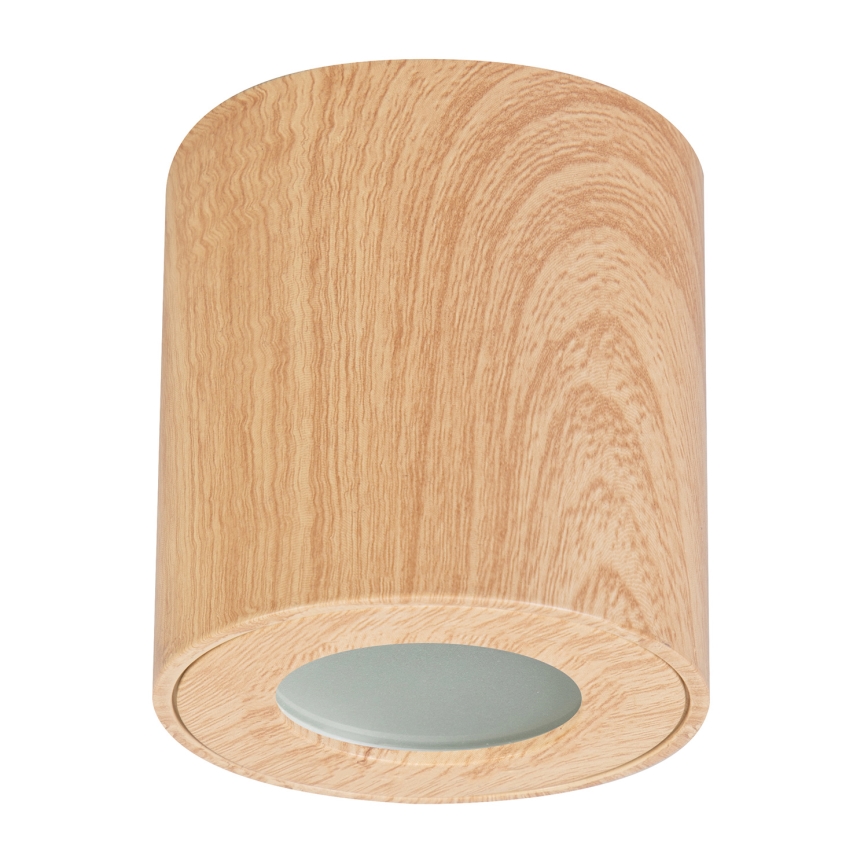 Brilagi - Foco para casa de banho MIA 1xGU10/30W/230V 84x80 mm decoração em carvalho IP44