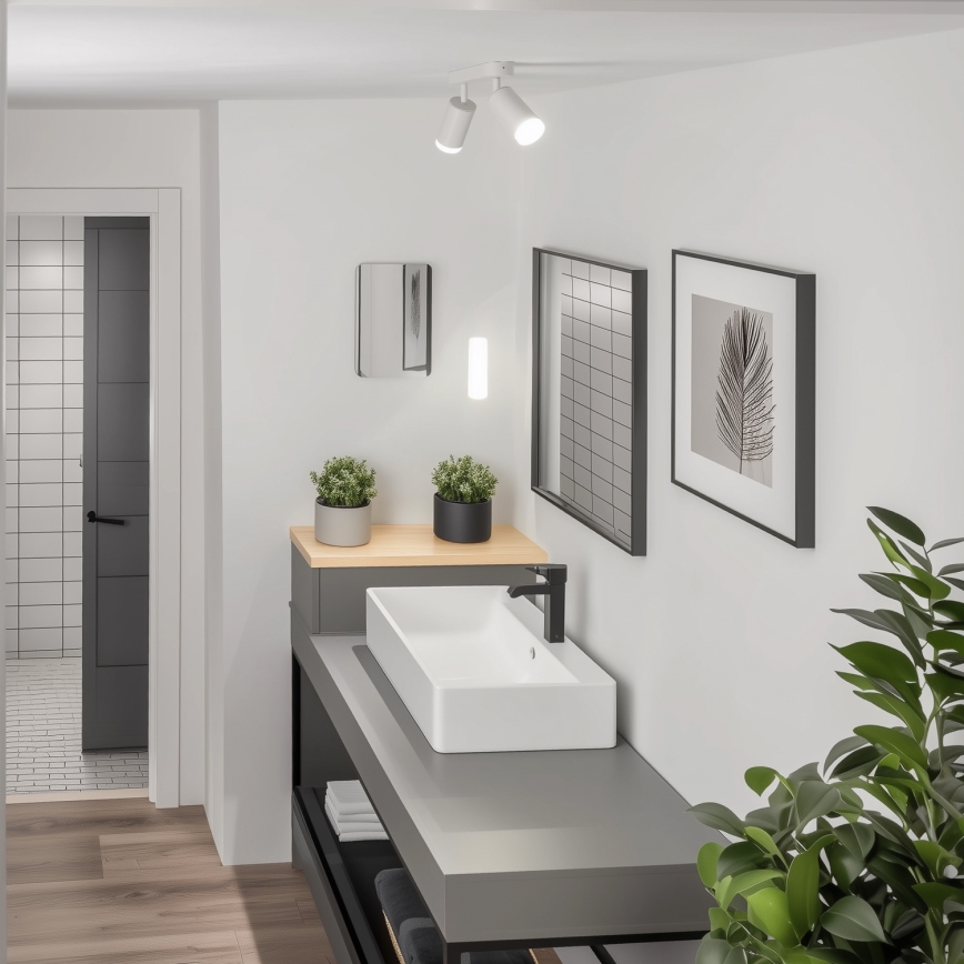 Brilagi - Foco para casa de banho SELE 2xGU10/30W/230V IP44 branco