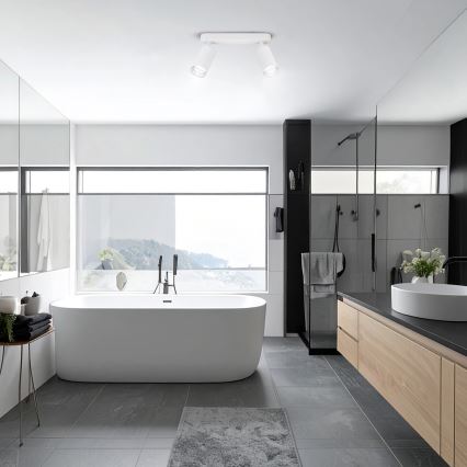 Brilagi - Foco para casa de banho SELE 2xGU10/30W/230V IP44 branco