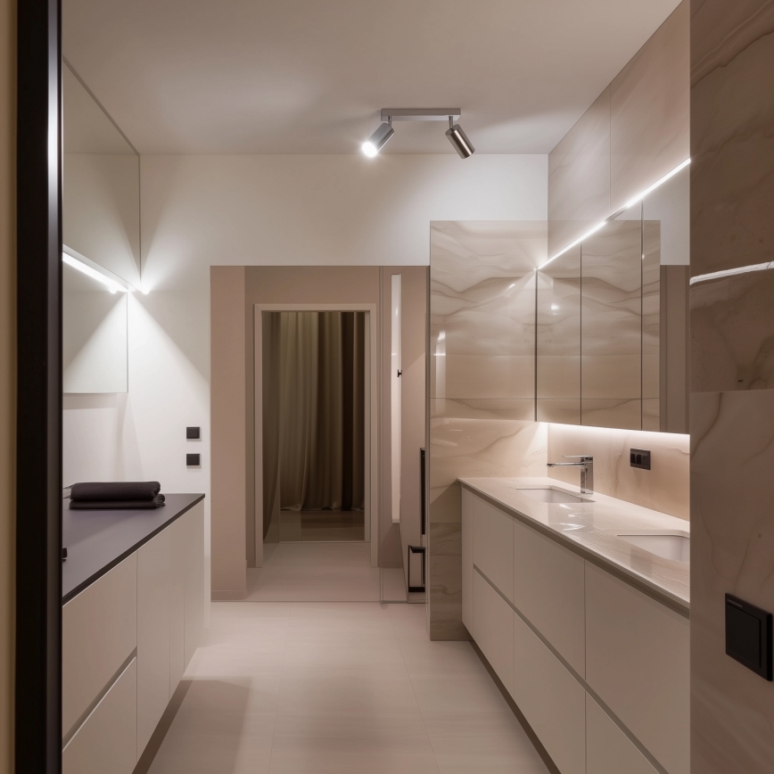 Brilagi - Foco para casa de banho SELE 2xGU10/30W/230V IP44 cromado brilhante