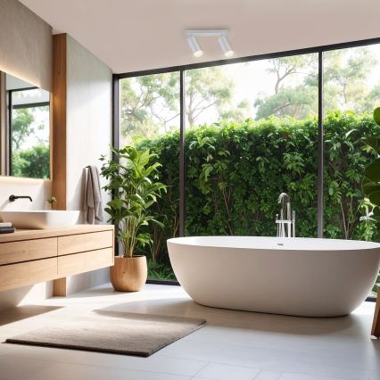 Brilagi - Foco para casa de banho SELE 2xGU10/30W/230V IP44 prateado