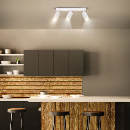 Brilagi - Foco para casa de banho SELE 3xGU10/30W/230V IP44 branco