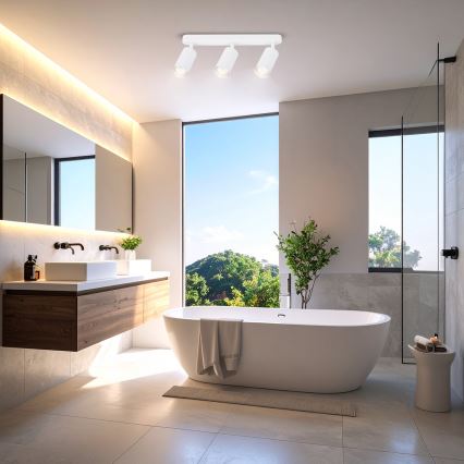 Brilagi - Foco para casa de banho SELE 3xGU10/30W/230V IP44 branco