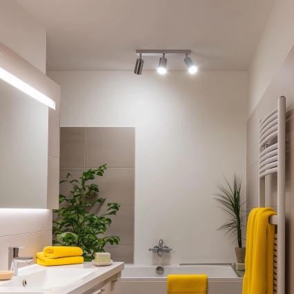 Brilagi - Foco para casa de banho SELE 3xGU10/30W/230V IP44 cromado brilhante