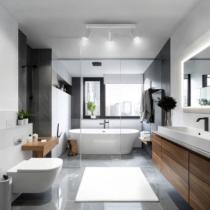 Brilagi - Foco para casa de banho SELE 3xGU10/30W/230V IP44 prateado