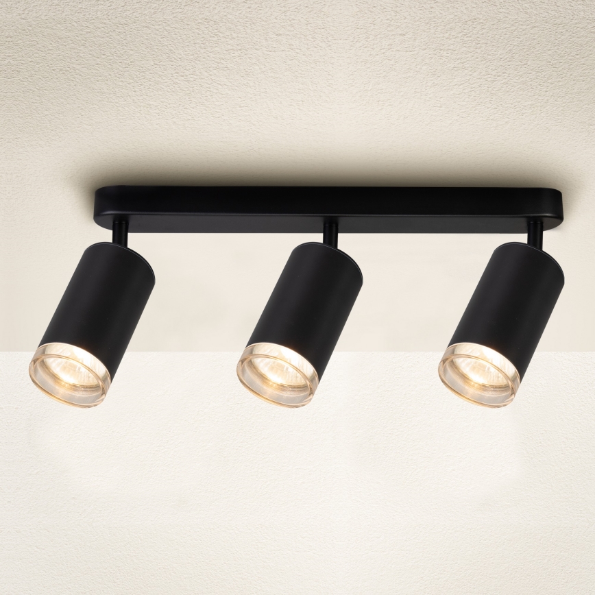 Brilagi - Foco para casa de banho SELE 3xGU10/30W/230V IP44 preto