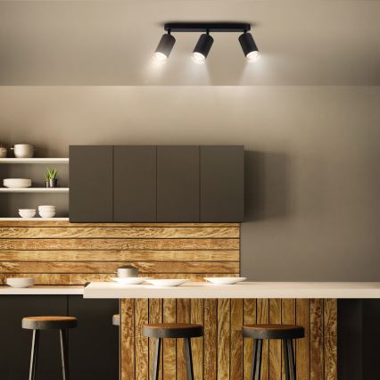 Brilagi - Foco para casa de banho SELE 3xGU10/30W/230V IP44 preto