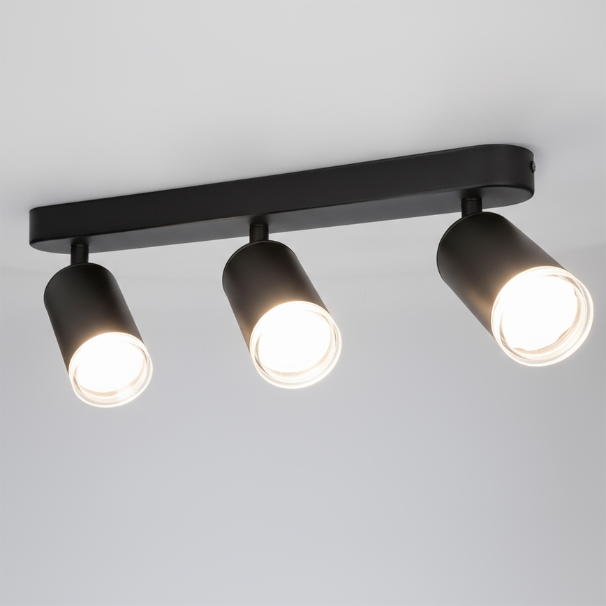 Brilagi - Foco para casa de banho SELE 3xGU10/30W/230V IP44 preto