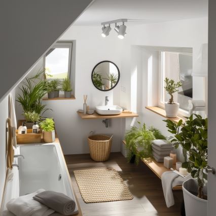 Brilagi - Foco para casa de banho SELE 4xGU10/30W/230V IP44 prateado