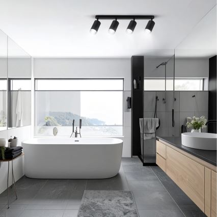 Brilagi - Foco para casa de banho SELE 4xGU10/30W/230V IP44 preto